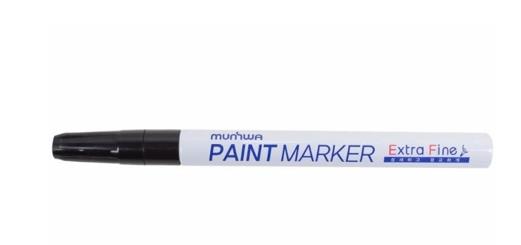 Фото Маркер-краска MunHwa «Extra Fine Paint Marker» 1 мм, черная, нитрооснова {08-7201}