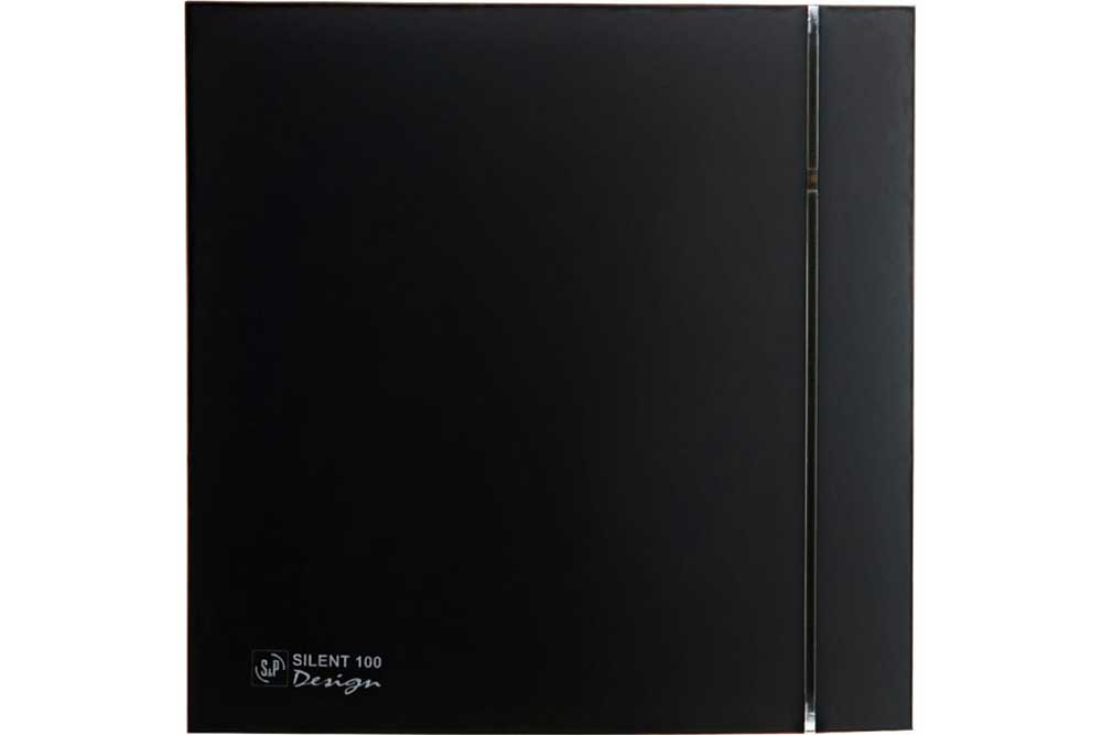 Фото Вентилятор вытяжной Soler&Palau Silent-100 CZ MATT Black Design 4C {03-0101-921} (1)