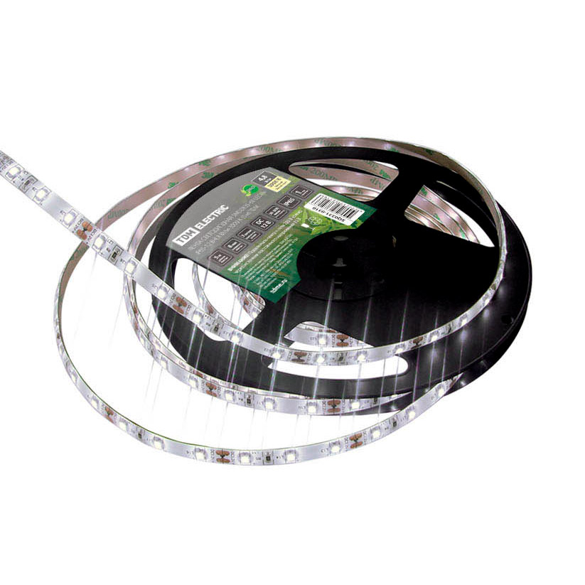 Фото Лента светодиодная SMD2835-60 LED/м-IP65-12 В-4,8 Вт/м-3000 К TDM {SQ0331-0310}