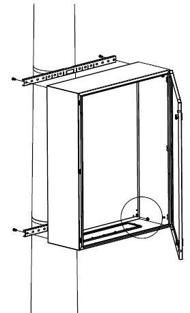 Фото Комплект крепления к столбу для шкафов CE/RAM box ширина 600мм DKC R5FB600