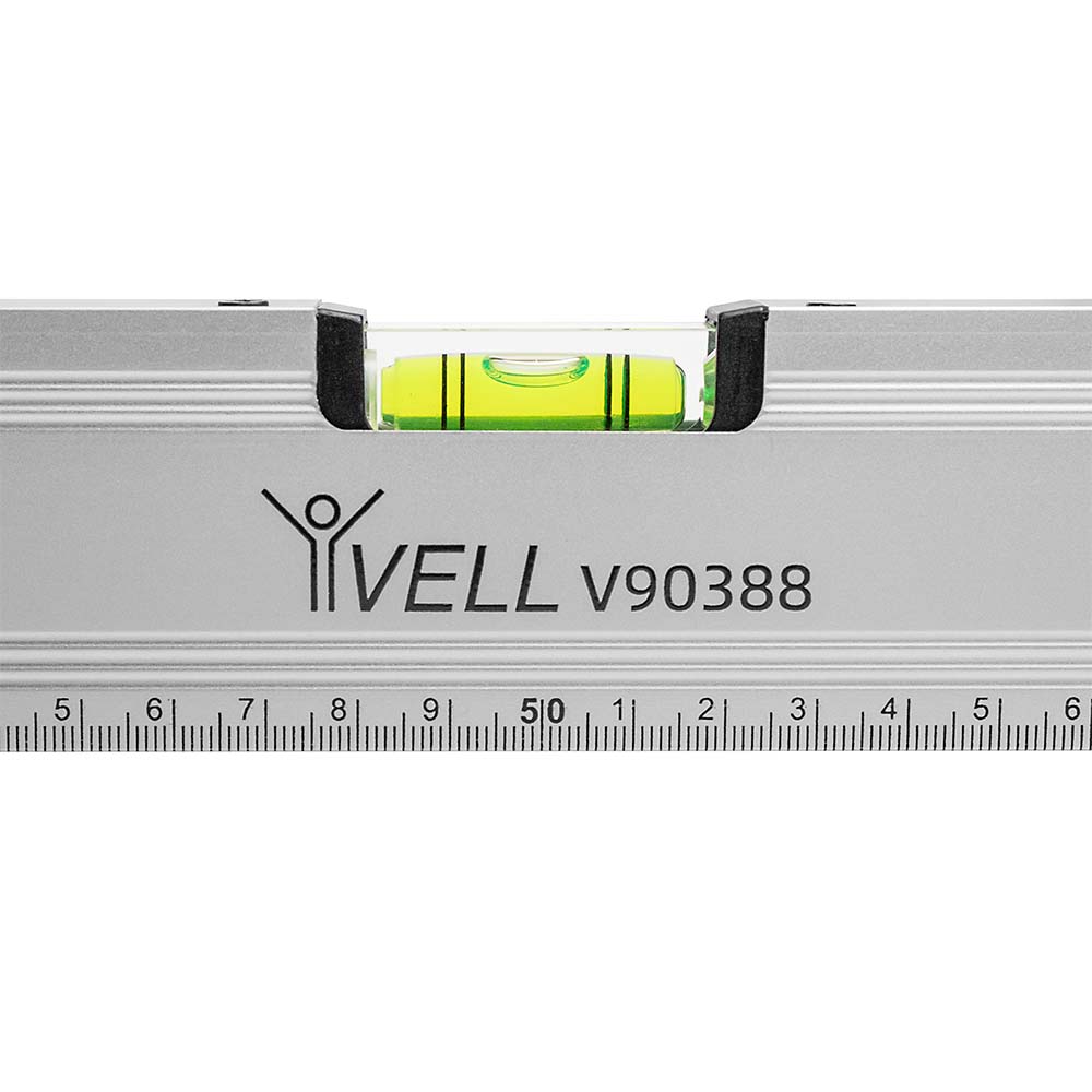 Фото Уровень Vell алюминиевый, магнитный, 1000 мм, 3 глазка {V90388} (2)