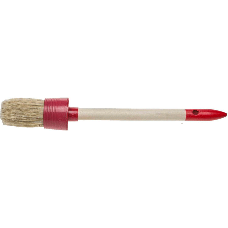 Фото Кисть круглая STAYER "MASTER", светлая натуральная щетина, пластмассовый корпус, деревянная ручка, №12 x45мм {0141-45}