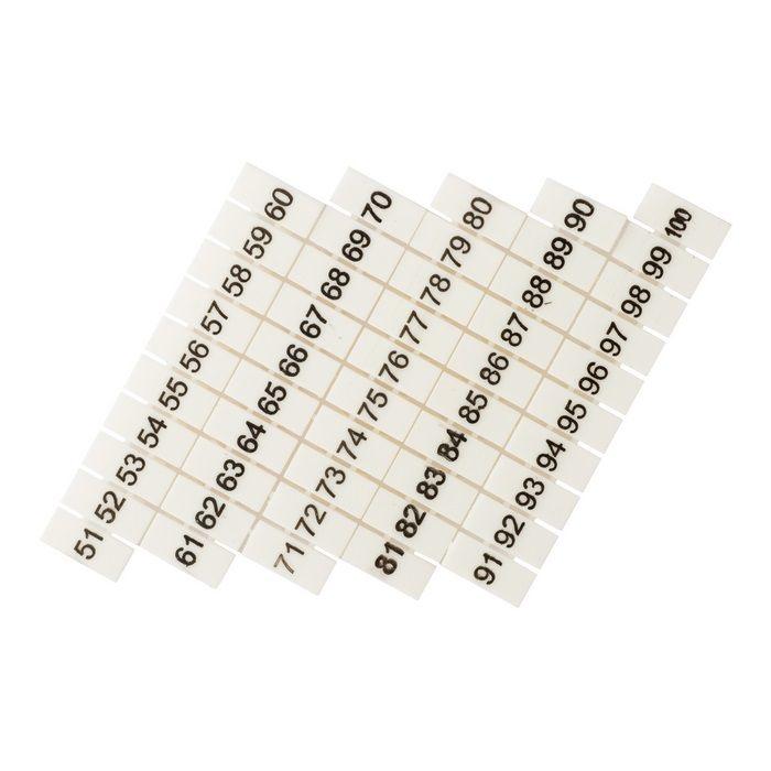 Фото Маркеры для JXB-ST 2.5 с нумерацией 50-100 (уп.10шт) PROxima EKF zb-st-2.5-50-100