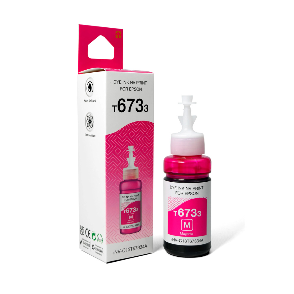 Фото Чернила NV PRINT T6733 (NV-C13T67334A) для аппаратов Epson (70 ml) Magenta (в коробке) совместимые {D7326}