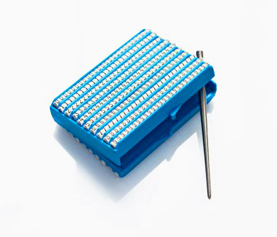 Фото Комплект кассета для однознаковых маркеров Partex PA-1 с инструментом PAD-4M, синий {CAS-500EP}