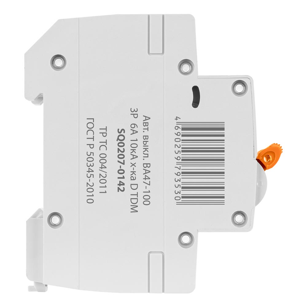 Фото Автоматический выключатель ВА47-100 3Р 6А 10кА х-ка D TDM {SQ0207-0142} (2)