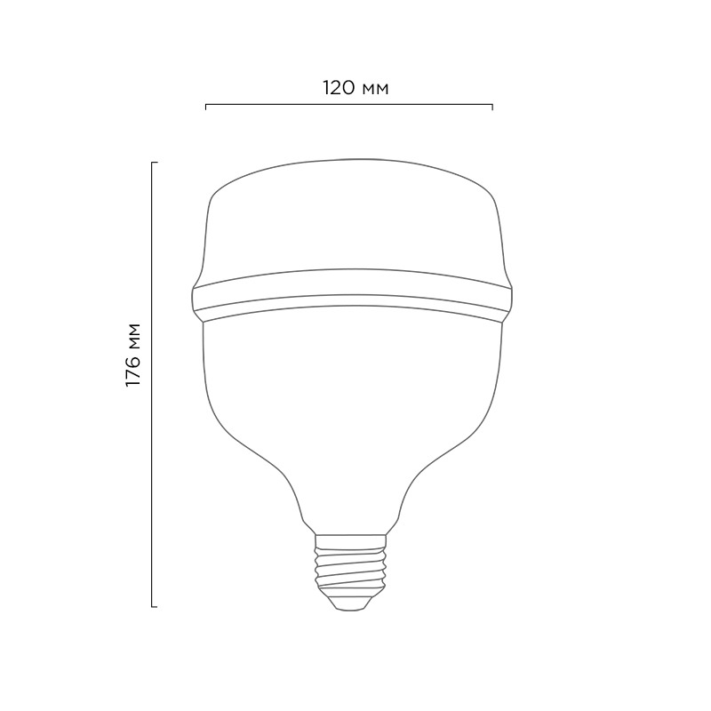 Фото Лампа светодиодная высокомощная COMPACT 50Вт E27 с переходником на E40 4750Лм 6500K холодный свет REXANT {604-154} (1)