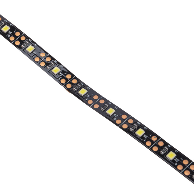 Фото Лента светодиодная 5В, SMD2835, 4,8Вт/м, 60 LED/м, 6500K, 8мм, 2м, с USB коннектором, черная, IP20 LAMPER {141-2001} (3)