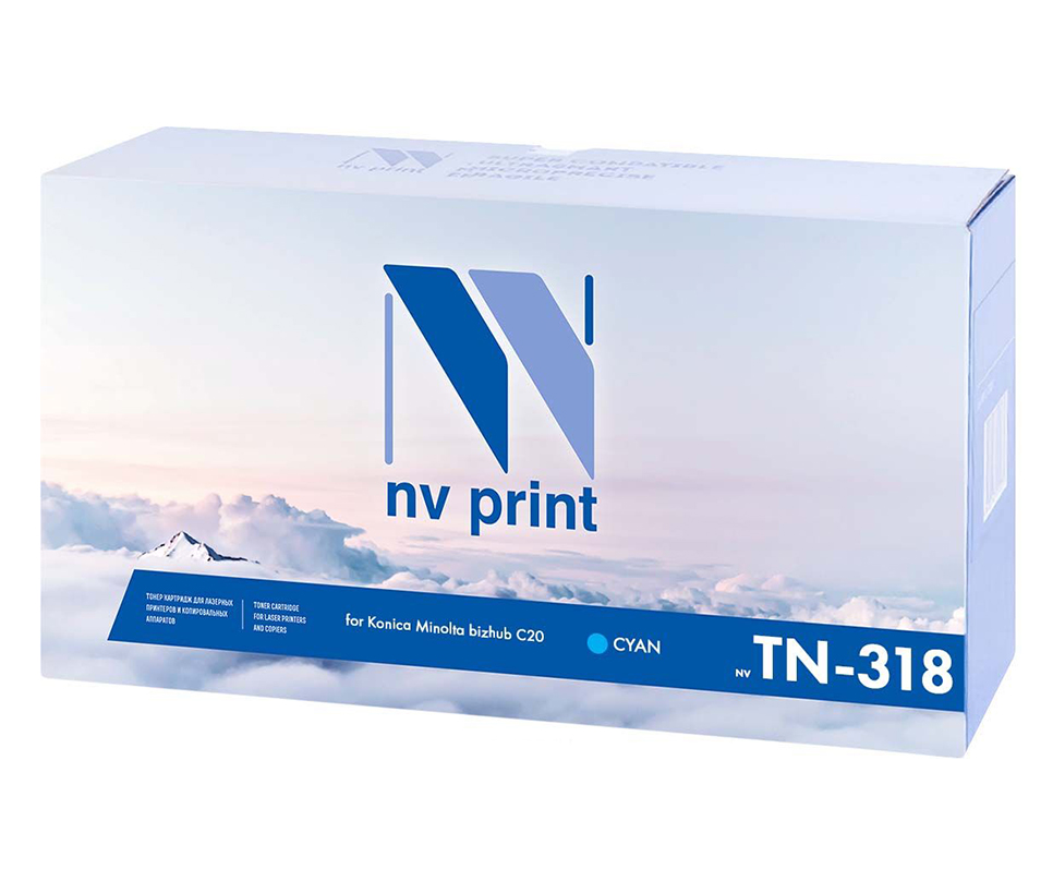 Фото Тонер-картридж NV Print совместимый TN-318 для Konica Minolta bizhub C20 (голубой) {48681}