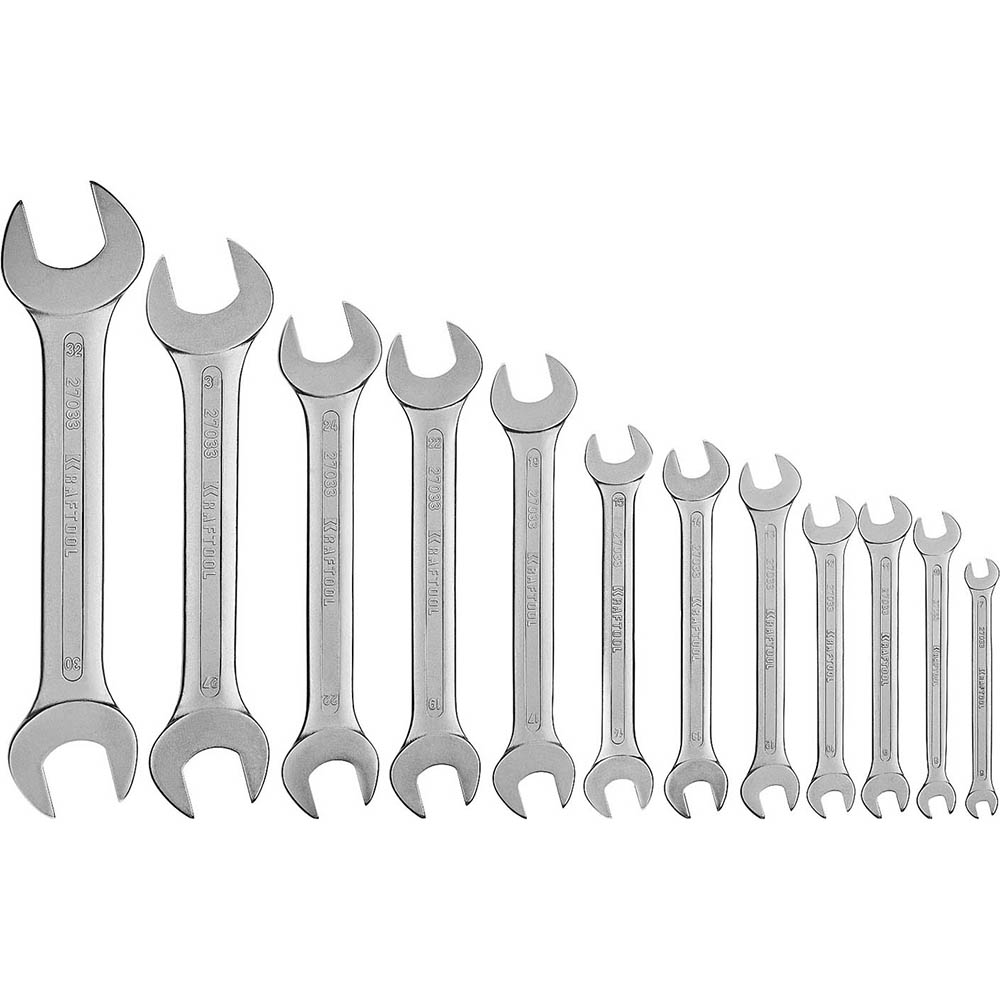 Фото Набор рожковых гаечных ключей 12 шт, 6 - 32 мм, KRAFTOOL {27033-H12_z01} (3)