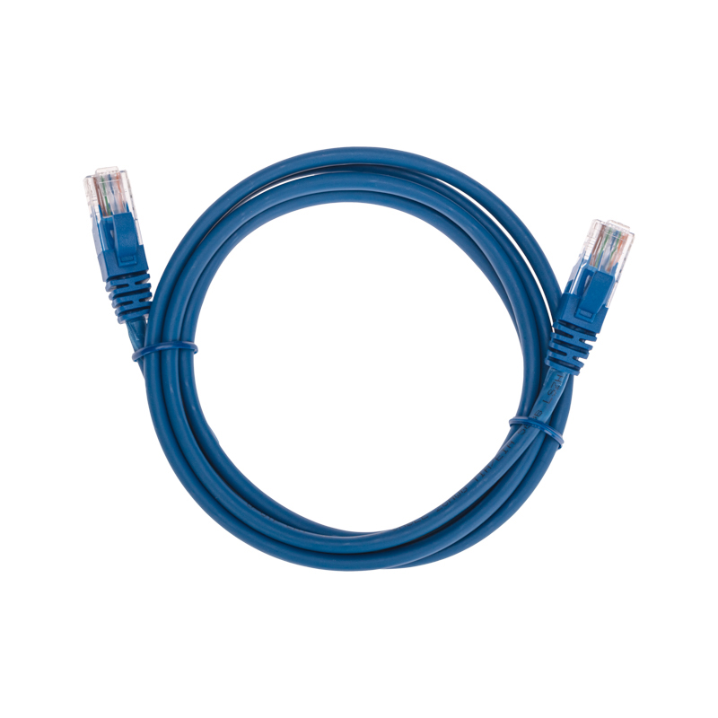 Фото Патч-корд U/UTP, CAT 5e, RJ45-RJ45, 26AWG, LSZH, синий, 2м REXANT {02-0104-2}