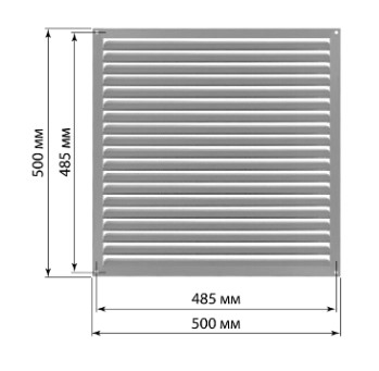 Фото Решетка металлическая усиленная 500х500, с оцинкованным покрытием, TDM {SQ1807-0744} (4)