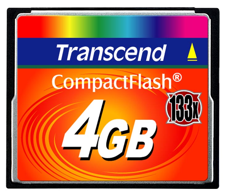 Фото Флеш карта CF 4GB Transcend, 133X {TS4GCF133}