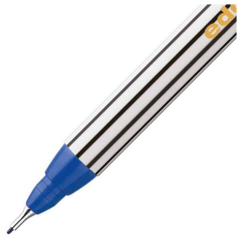 Фото Капиллярная ручка Edding для офиса, круглый наконечник, 0,3 мм, синий {E-89#3} (1)