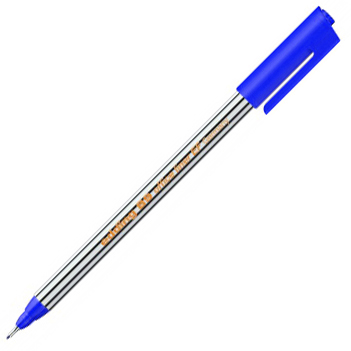Фото Капиллярная ручка Edding для офиса, круглый наконечник, 0,3 мм, синий {E-89#3}