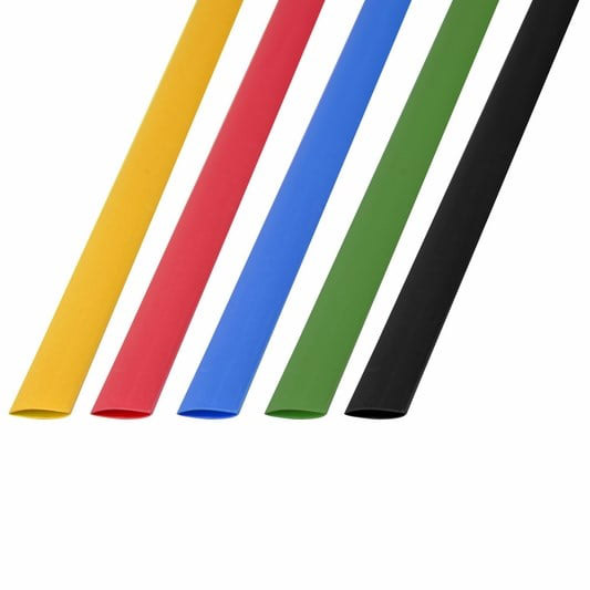 Фото Термоусаживаемые трубки REXANT 10,0/5,0 мм, набор пять цветов, упаковка 50 шт. по 1 м {29-0160}