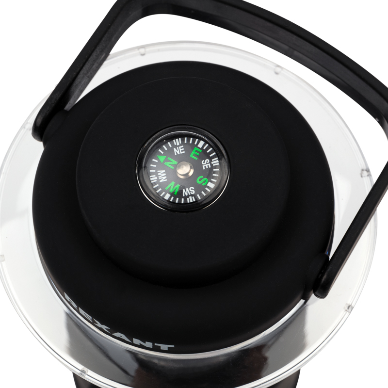 Фото Кемпинговый фонарь с компасом, противоскользящий пластик «черный вельвет» {75-722} (2)