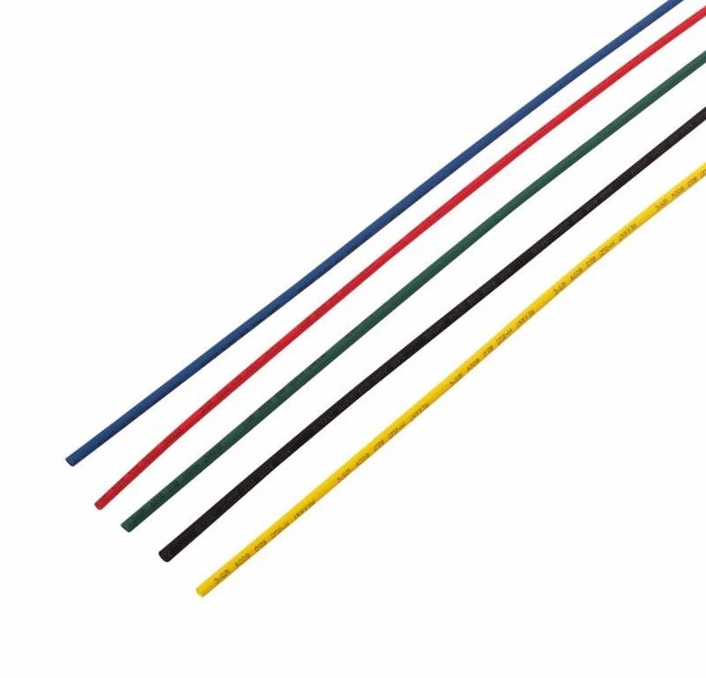 Фото Термоусаживаемые трубки REXANT 2,0/1,0 мм, набор пять цветов, упаковка 50 шт. по 1 м {29-0151}