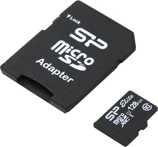 Фото Флеш карта microSD 128GB Silicon Power Elite microSDXC Class 10 UHS-I (SD адаптер) {SP128GBSTXBU1V10SP}