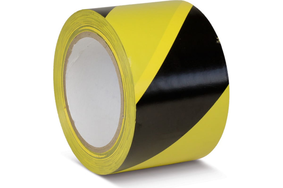 Фото Лента для разметки самоклеящаяся Mehlhose длина 33 м, ширина 100 мм, желто-черная, 0.15 мм, ПВХ {KMSW10033}