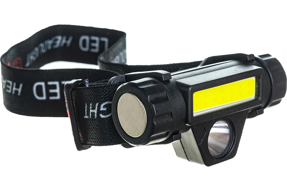 Фото Фонарь аккумуляторный налобный 14 661 NPT-H25-ACCU 1CREE LED 5Вт + 1COB LED 3Вт аккум. Li-ion 1.2А.ч NAVIGATOR 14661 (1)