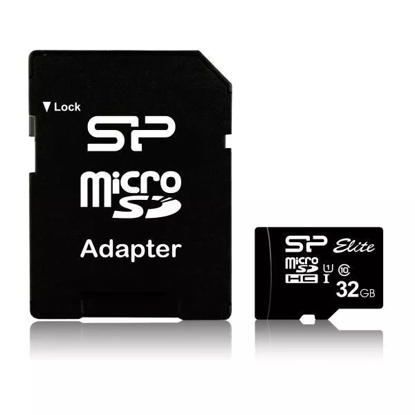 Фото Флеш карта microSD 32GB Silicon Power Elite microSDHC Class 10 UHS-I (SD адаптер) {SP032GBSTHBU1V10SP}