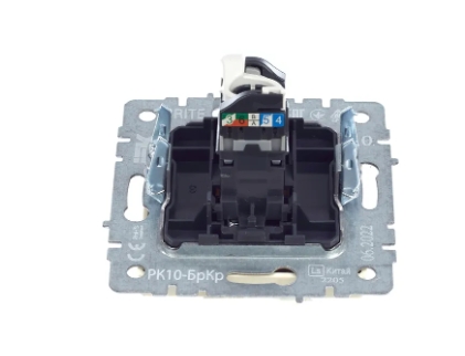 Фото Розетка компьютерная СП RJ45 кат.5E BRITE РК10-БрКр беж. IEK BR-K10-1-K10 (5)