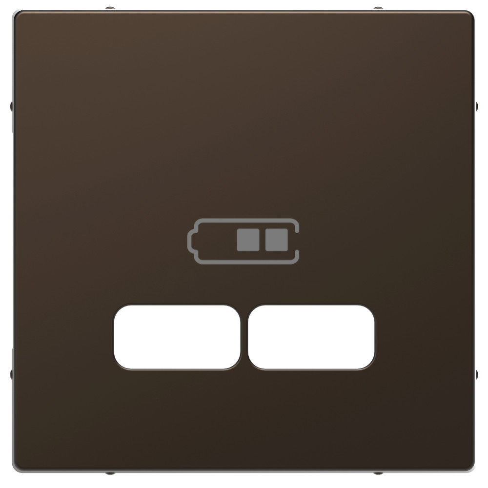 Фото MERTEN D-Life центральная накладка для USB механизма 2,1а, мокко {MTN4367-6052}
