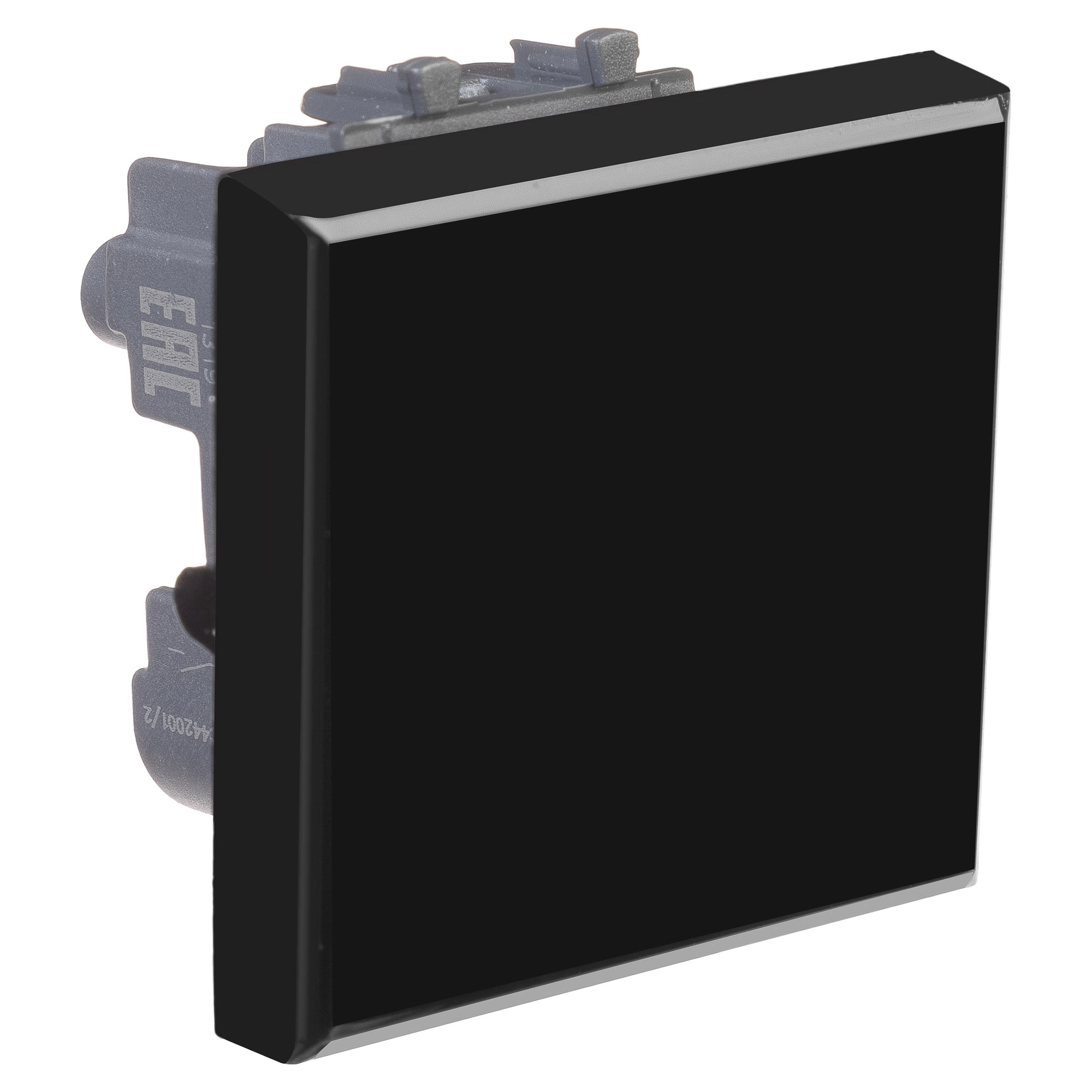 Фото DKC Avanti Черный квадрат Выключатель 16A 2 модуля {4402102} (4)