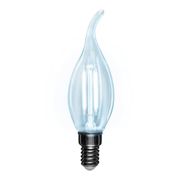 Фото Лампа филаментная Rexant Свеча на ветру CN37 9.5 Вт 950 Лм 4000K E14 прозрачная колба {604-110}