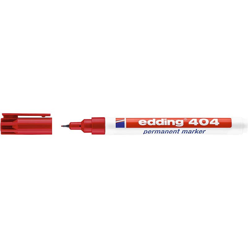 Фото Перманентный маркер Edding E-404, круглый наконечник 0,75 мм, красный {E-404#2}