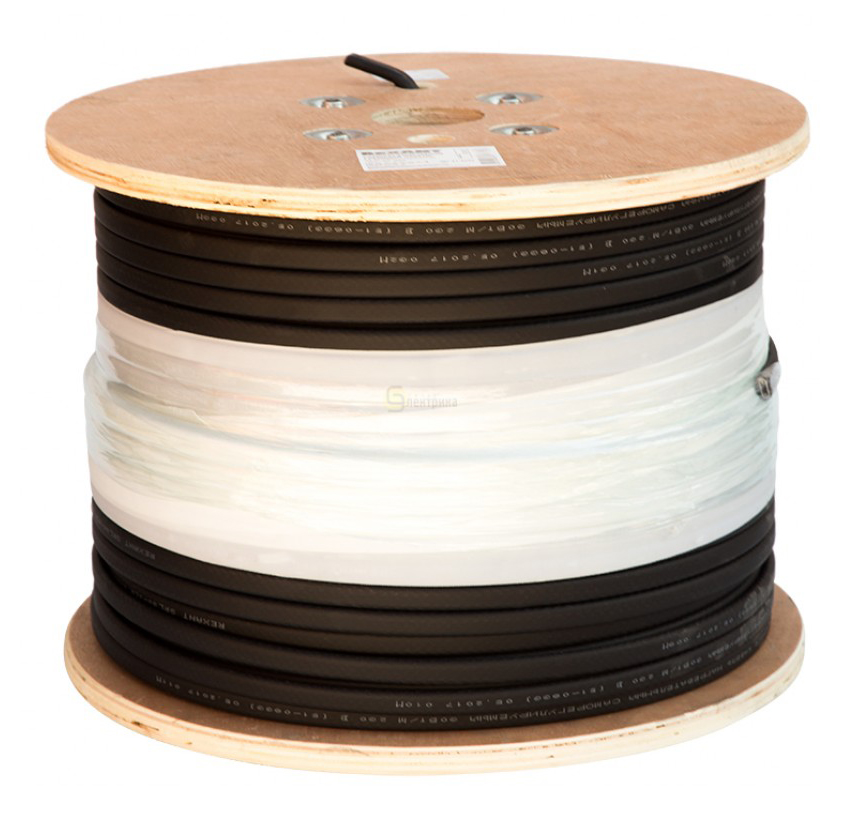 Фото Саморегулирующийся греющий кабель в бухтах PROconnect SRL 40-2CR (UV) (экранированный) (40Вт/1м), 200М {51-0635}