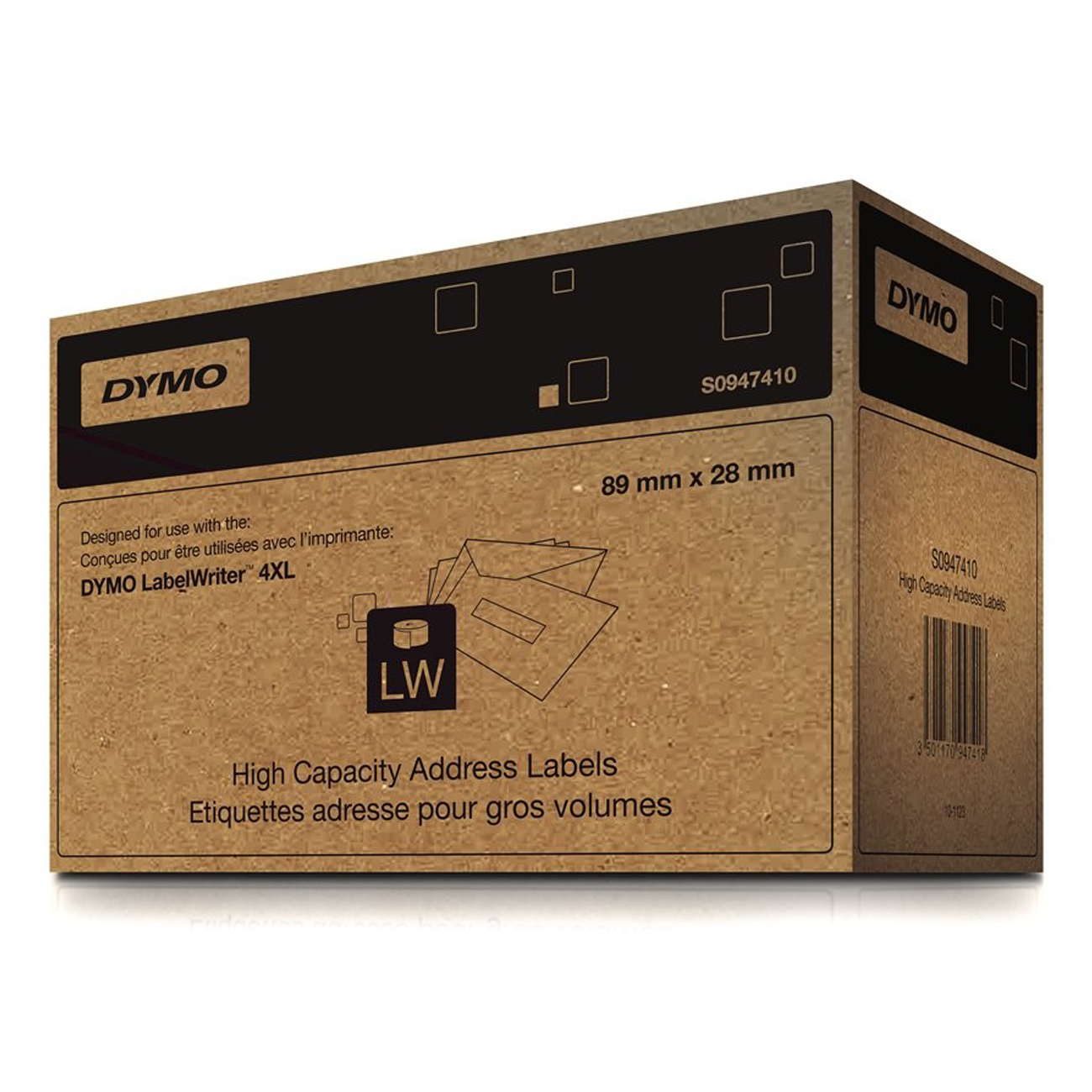 Фото Лента Dymo S0947410 (89 x 28 мм) только для LabelWriter 4XL (2 рулона по 1050 шт.), белая