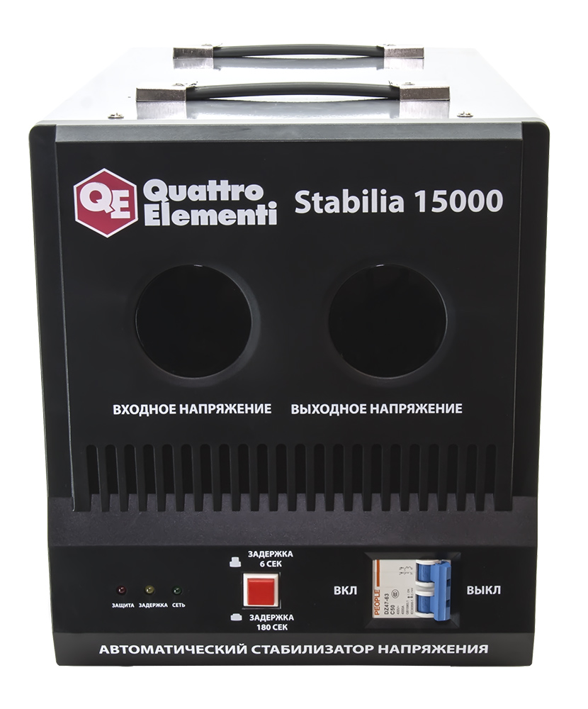Фото Стабилизатор напряжения Quattro Elementi Stabilia 15000 (15000 ВА, 140-270 В, 24 кг, байпас) {241-499} (2)
