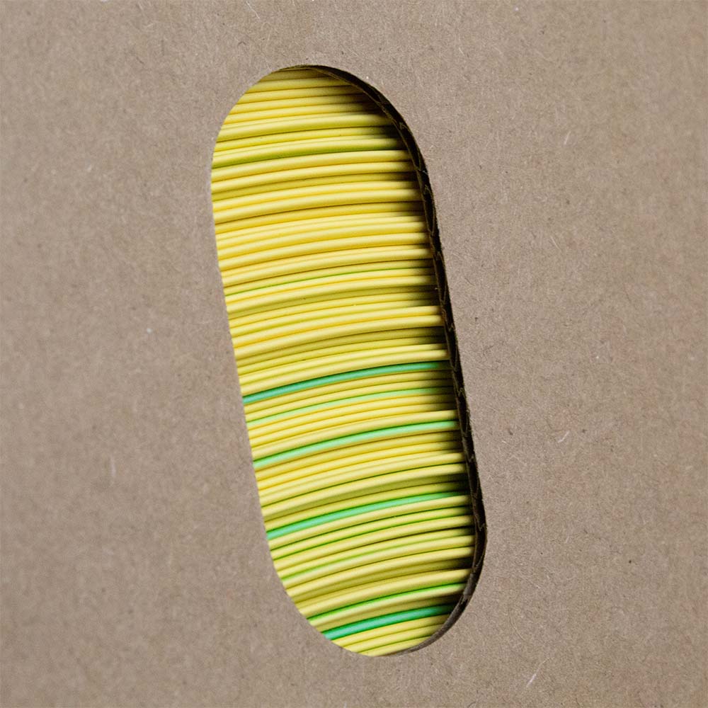 Фото Термоусаживаемая муфта Vell, самозатухающая, для печати, диаметр 7 / 3,5 мм, желто-зеленая {1396044} (2)