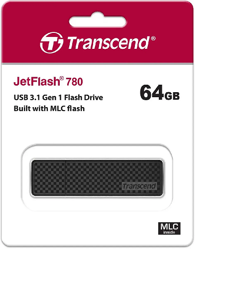 Фото Флеш накопитель 64GB Transcend JetFlash 780, USB 3.0, черный/хром {TS64GJF780} (1)