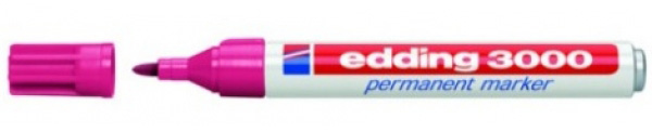 Фото Перманентный маркер Edding с круглым наконечником, 1,5-3 мм, розовый {E-3000#9}