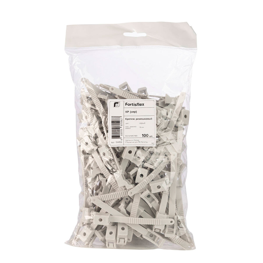 Фото Крепеж ремешковый КР 16 серый (Fortisflex) {104956} (1)