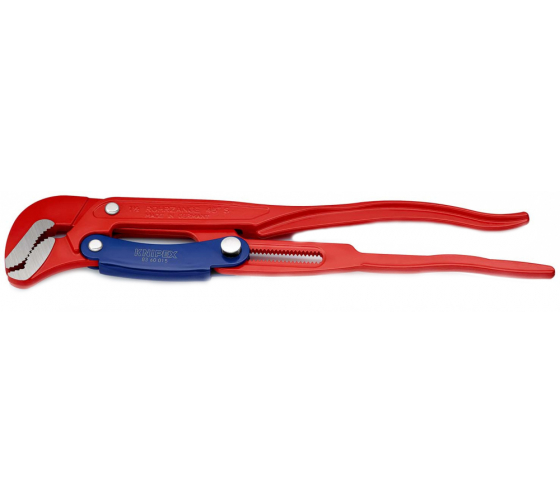 Фото Ключ трубный 1 1/2", S-образные тонкие губки, с быстрой регулировкой, d60 мм (2 3/8"), L-420 мм, красный, Cr-V KNIPEX KN-8360015