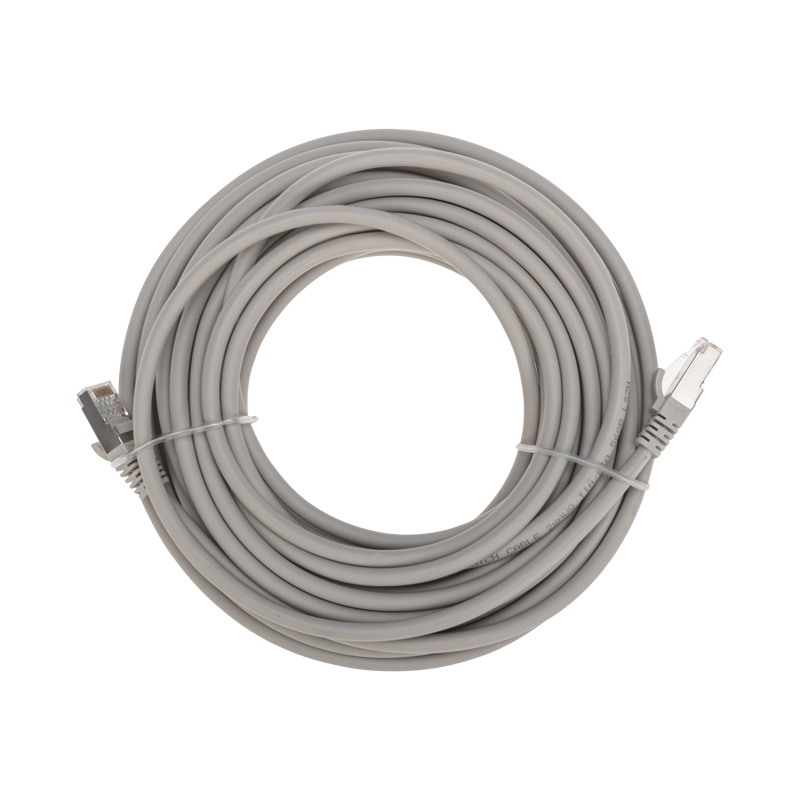 Фото Патч-корд S/FTP, CAT 6A (10G), RJ45-RJ45, 28AWG, LSZH, серый, 10м REXANT {02-0390-10}