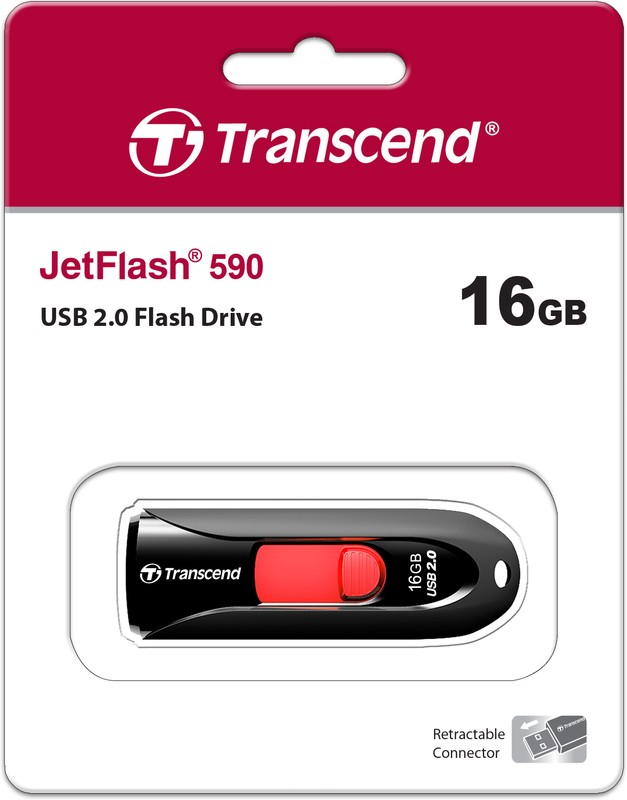 Фото Флеш накопитель 16GB Transcend JetFlash 590, USB 2.0, черный {TS16GJF590K} (3)