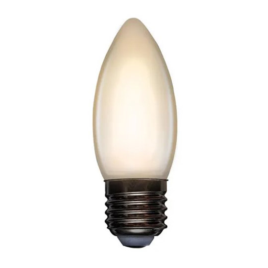 Фото Лампа филаментная Rexant Свеча CN35 9.5 Вт 915 Лм 2700K E27 матовая колба {604-097}