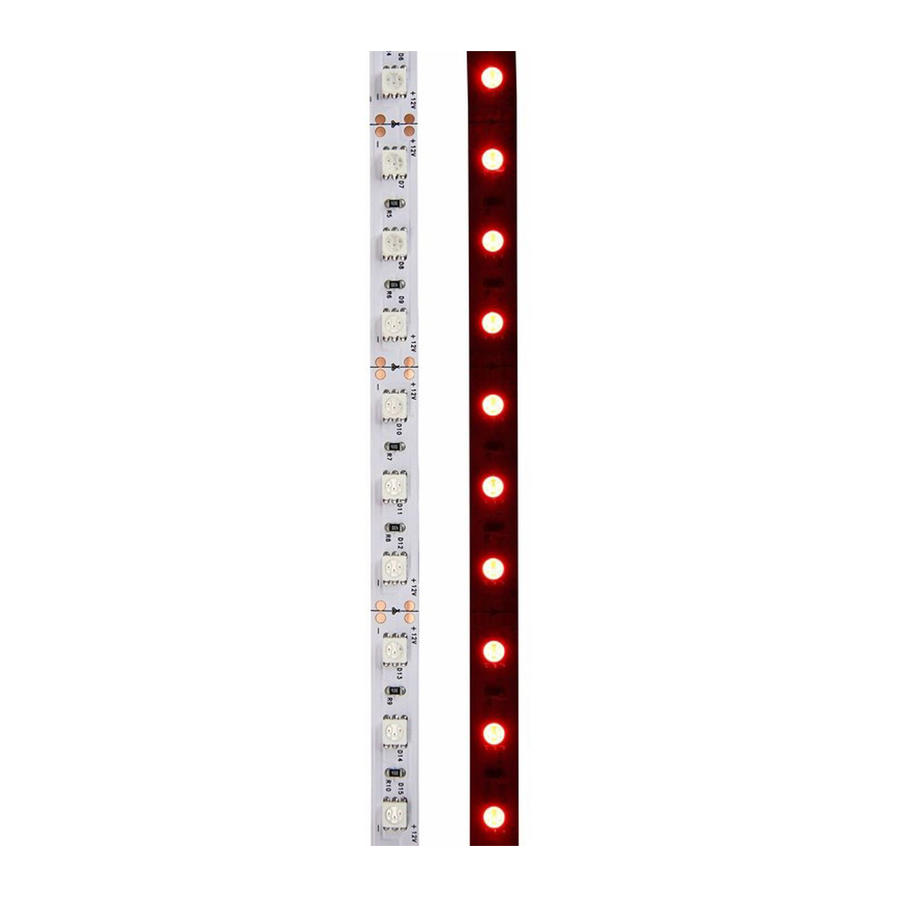 Фото Светодиодная лента 10 мм, красный, SMD 5050, 60 LED/м, 12 В, Lamper {141-461} (1)