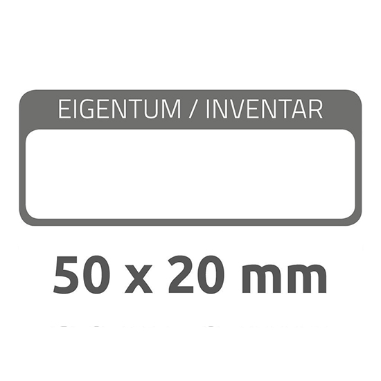 Фото Самоламинирующиеся инвентарные этикетки Avery Zweckform, белые с черной рамкой 50x20 мм (10 листов, 50 этикеток) {6901} (1)