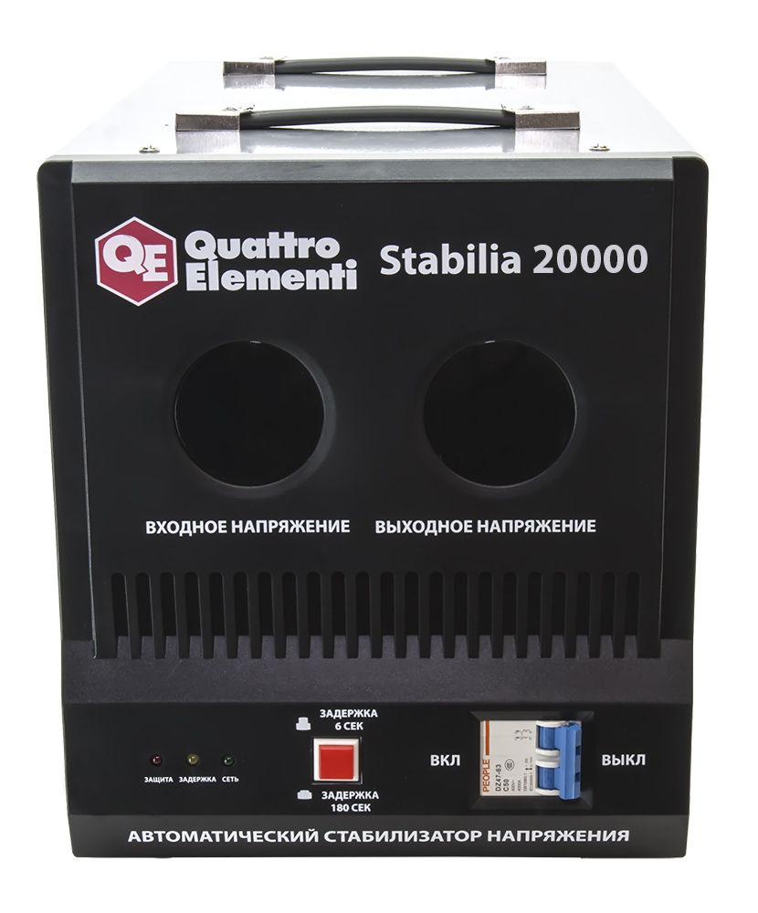 Фото Стабилизатор напряжения Quattro Elementi Stabilia 20000 (20000 ВА, 140-270 В, 25.5 кг, байпас) {241-505} (2)