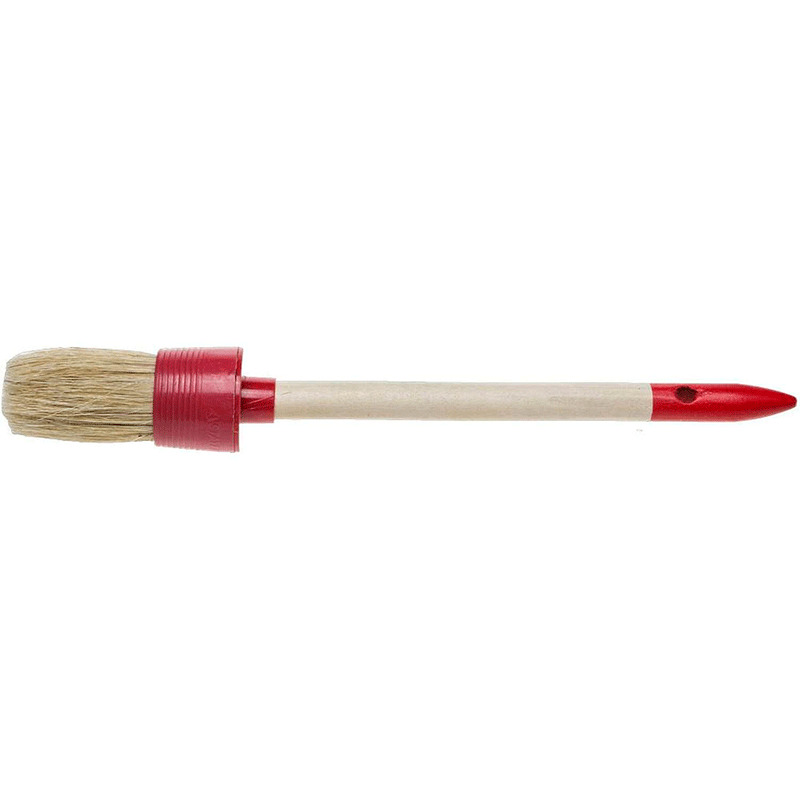Фото Кисть круглая STAYER "MASTER", светлая натуральная щетина, пластмассовый корпус, деревянная ручка, №6 x 30мм {0141-30}