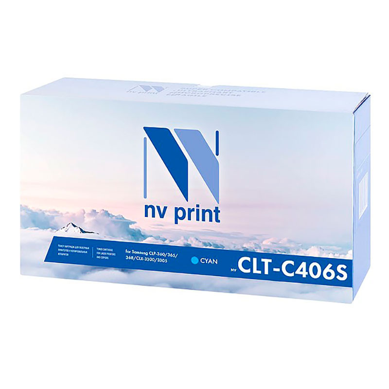 Фото Картридж NV Print совместимый CLT-C406S для Samsung CLP-360/365/368/CLX-3300/3305 (голубой) {34442}