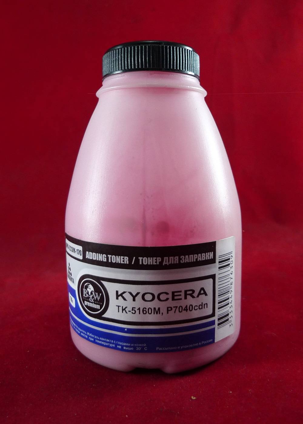 Фото Тонер для Kyocera TK-5160M, P7040cdn пурпурный (фл. 170г) 12K Black&White Premium {KPR-223M-170}