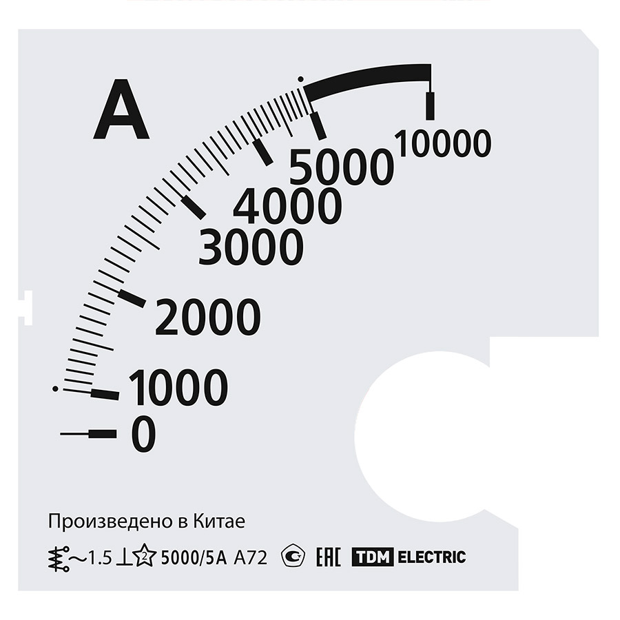 Фото Шкала Ш72 5000/5А-1,5 (для А72 Х/5А) TDM {SQ1102-2072}