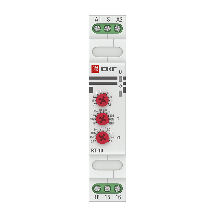 Фото Реле времени RT-10 12-240В (10 устанавл. функц.) PROxima EKF {rt-10-12-240} (1)